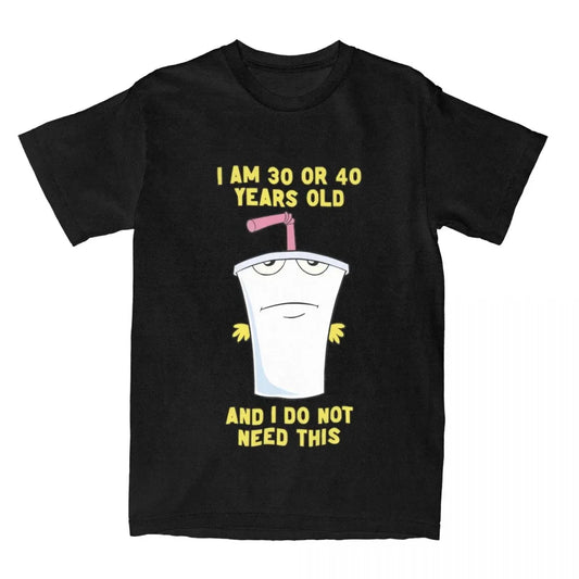 30 Or 40 Aqua Teen Hunger Force ATHF Men Women's T Shirt Funny Tee Shirt Short Sleeve Crew Neck T-Shirt Cotton Plus Size