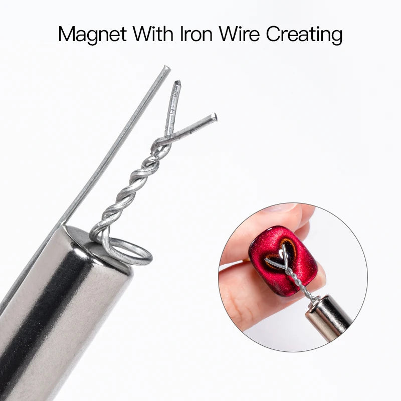 Cat Eye Gel Polish With Nail Magnet Tools Flexible Iron Wire For Creating Heart Shapes On Nails Nail Art nail supplies iman