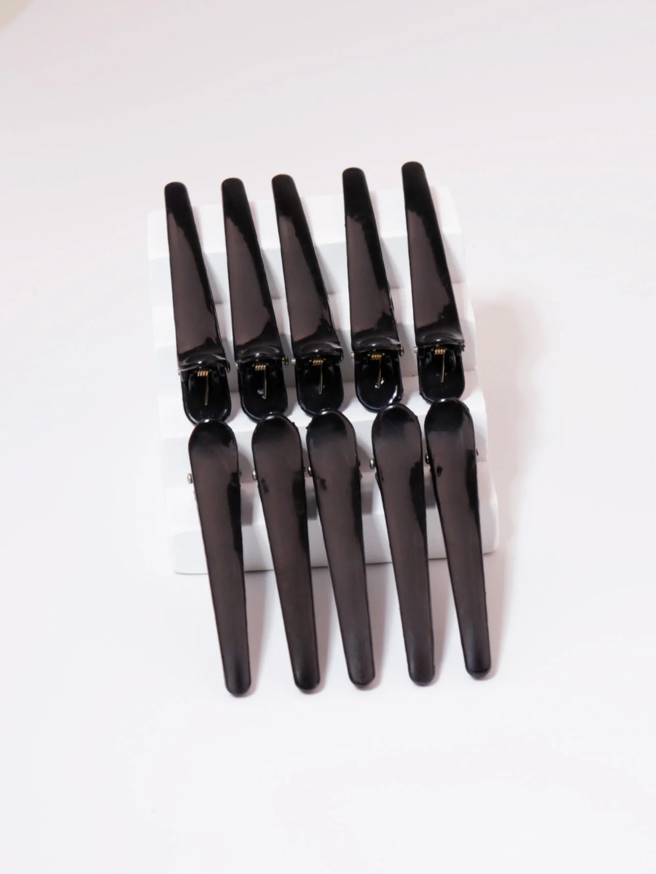 10pcs plastic ducktooth clip, suitable for female styling, anti slip hair clip for thick and sparse hair
