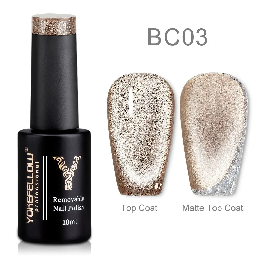 YOKEFELLOW 2025 New Dreamland Cat Eye Gel Nail Polish 10ml Dual Gloss Dreamland Color Soak Off Cat Magnetic UV Gel Varnish DIY