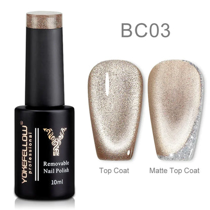 YOKEFELLOW 2025 New Dreamland Cat Eye Gel Nail Polish 10ml Dual Gloss Dreamland Color Soak Off Cat Magnetic UV Gel Varnish DIY