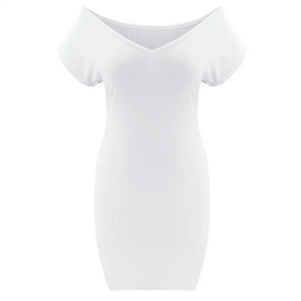 Women Dress Sexy V-Neck Vestidos Temperament Slim Mini Dress