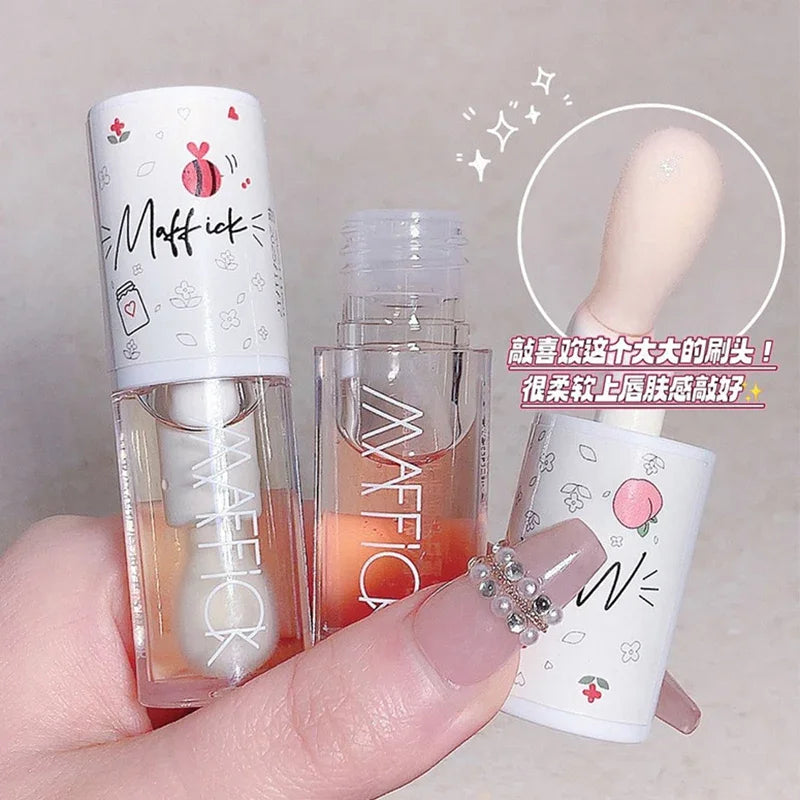 Moisturizing Balm Lip Gloss Labial Lips Moisturizer Jelly Lipstick Bright Oil Big Lip Brush Make Up Korean Beauty Cosmetics