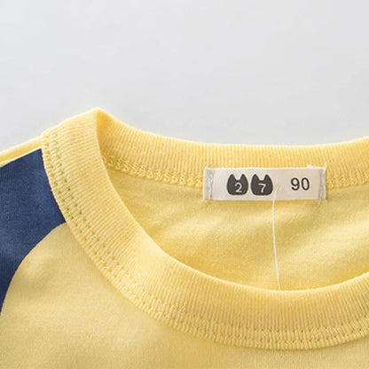 Summer Cartoon Animals T Shirt Boys Short Sleeve O-Neck