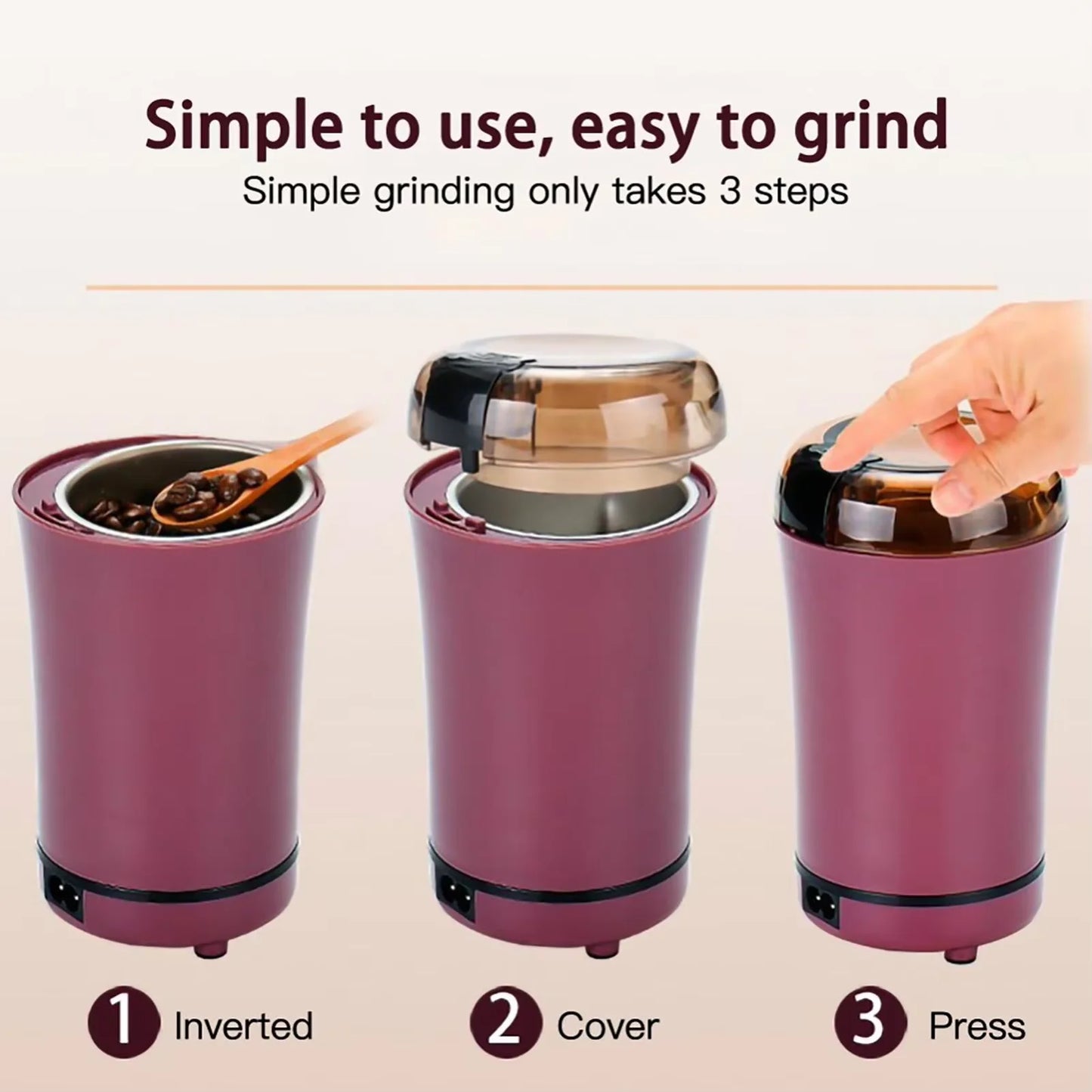 Multifunctional practical and convenient electric grain grinder spice coffee bean grinder household portable herb grinder