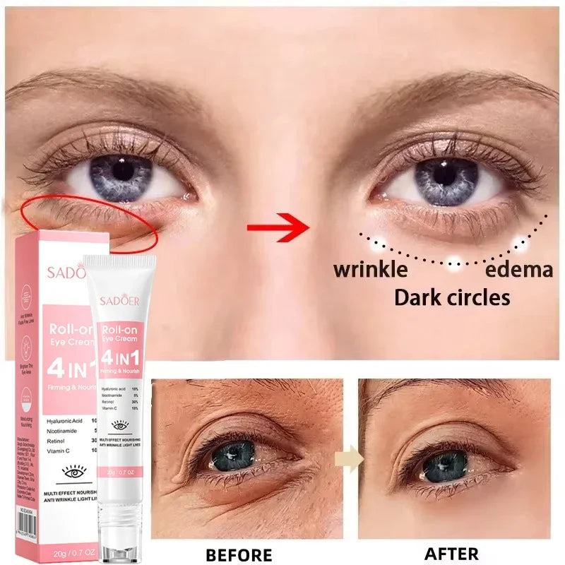 Eye Cream Instant Get Rid Of Puffy Eye Collagen Anti-wrinkle Fade Fine Lines Firm Skin Anti Dark Circle Brighten Eye Care New
