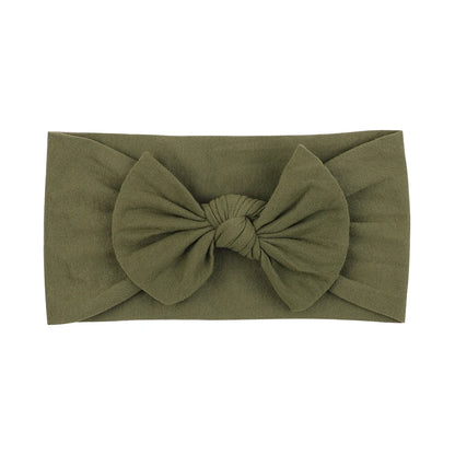 48 colors Baby Bowknot Hairband Broadside Headband Kids Girls Boutique Elastic Protect Turban Headwear Baby Hair Accessories