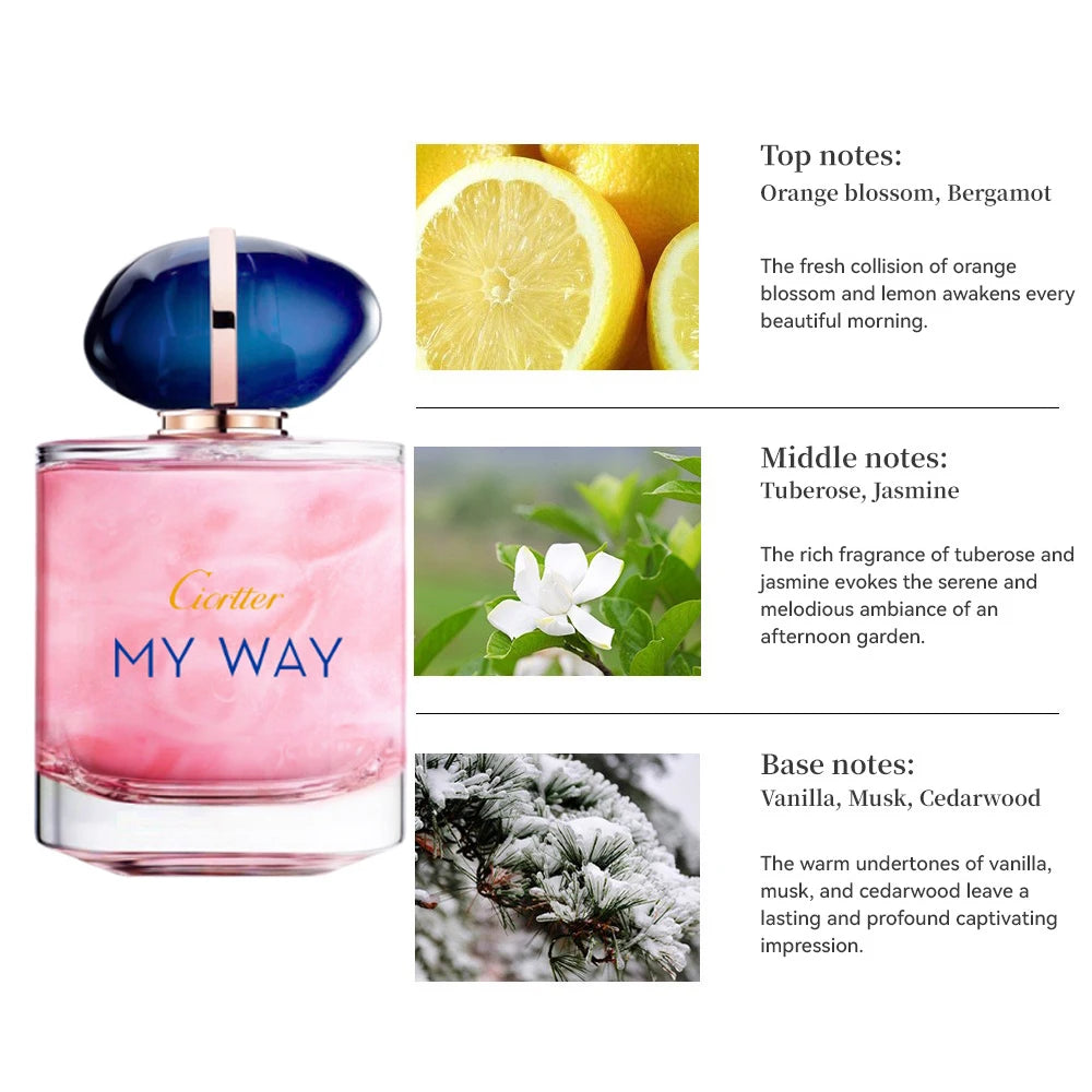 50ml (1.7oz) Original Brand Perfume My Way Flying Sand Long Lasting Light Fragrance Wood Perfume For Women