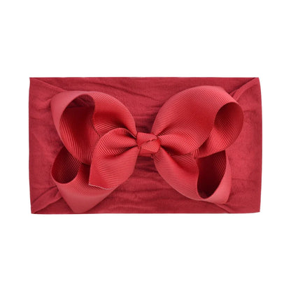 1Pc Headband Nylon Infants Toddlers Elastic Hair Band for Newborn Girl Princess Bowknot Cute Baby Hair Accessories Wholesale