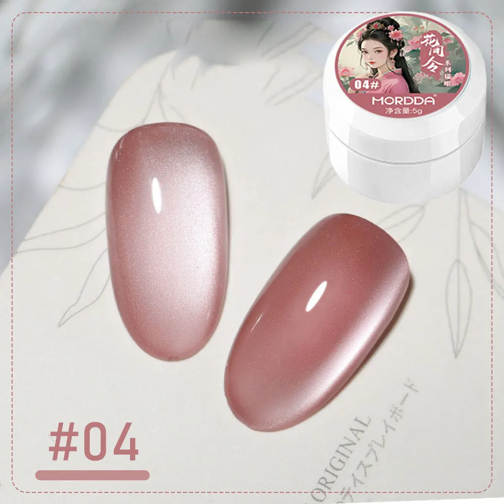 6ml Jelly Nude/Pink/Blue Cat Eye Magnetic Nail Gel Polish Glitter Silk Mirror Cat Eye's Gel Varnish Soak Off UV Gel Nail Polish