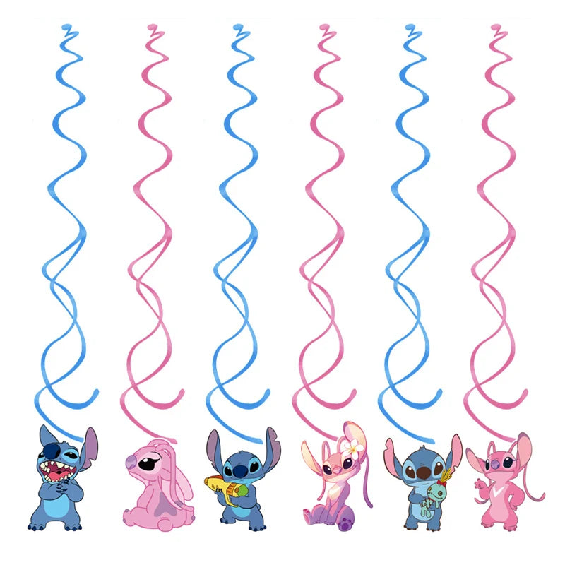 Disney Pink Lilo&Stitch Birthday Party Decorations Disposable Plate Angel Balloon Baby Shower Girls Birthday Party Supplies