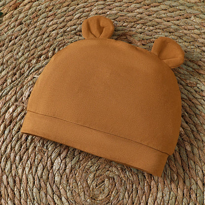 2pcs Baby boy Bodysuit Cartoon Zoo Pattern Long sleeved Bodysuit+Hat Suitable for Newborns Aged 0-9 Months