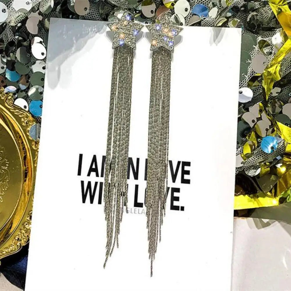 Fashion Trend Unique Design Elegant Delicate Luxurious Zirconia Leaf Tassel Earrings High Jewelry Wedding Party Gifts For Women