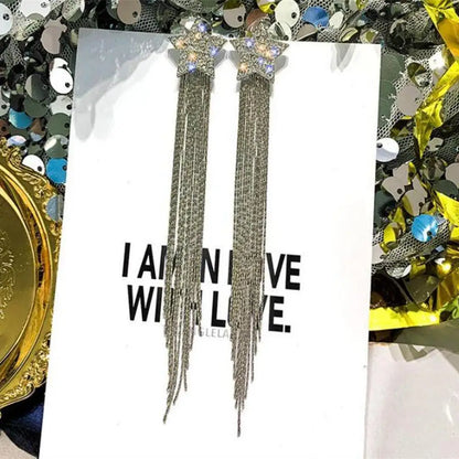 Fashion Trend Unique Design Elegant Delicate Luxurious Zirconia Leaf Tassel Earrings High Jewelry Wedding Party Gifts For Women