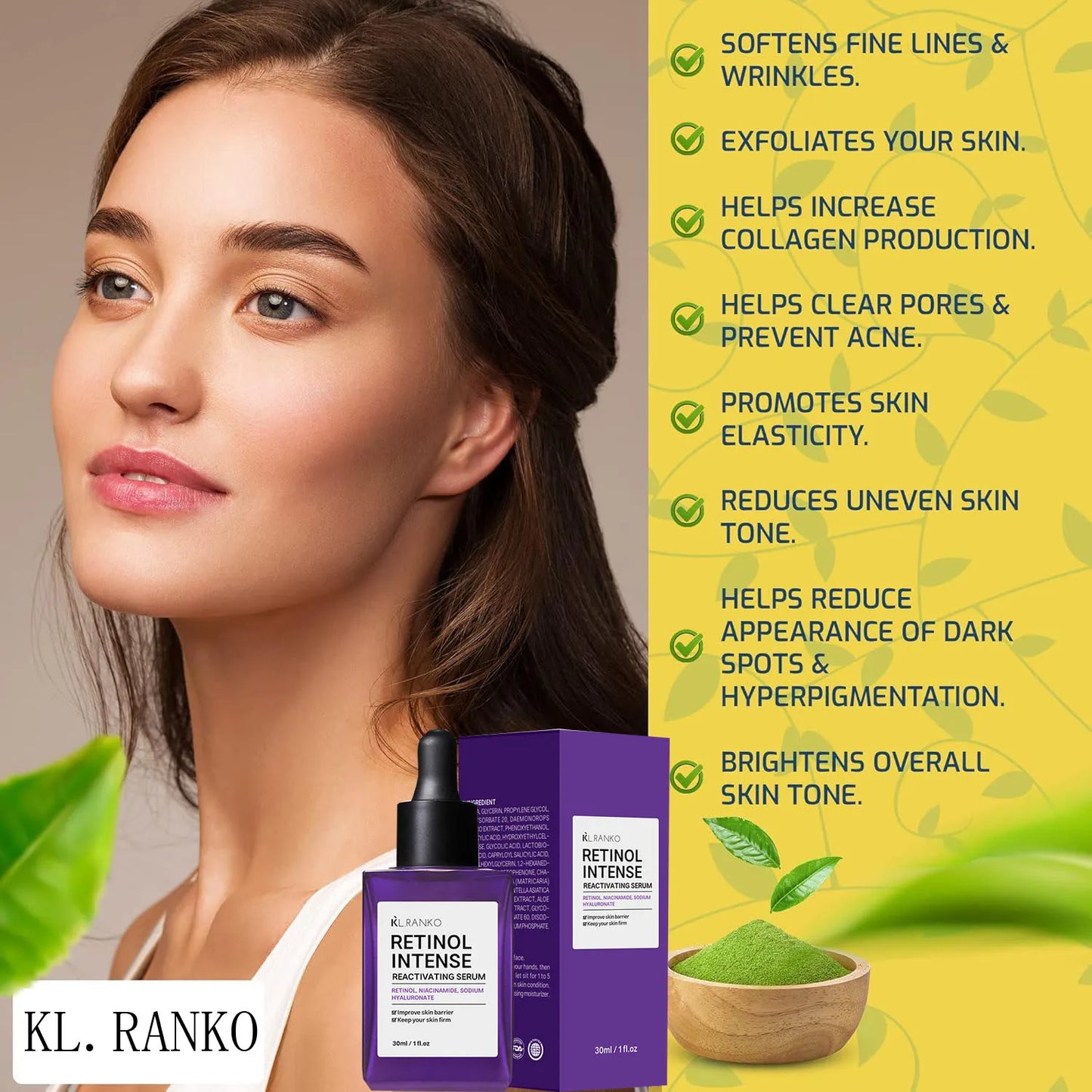 Retinol Anti-Wrinkle Essence Pure Hyaluronic Acid Facial Serum Anti Wrinkle Aging Face Lift Tightening Reduce Eye Finelines New