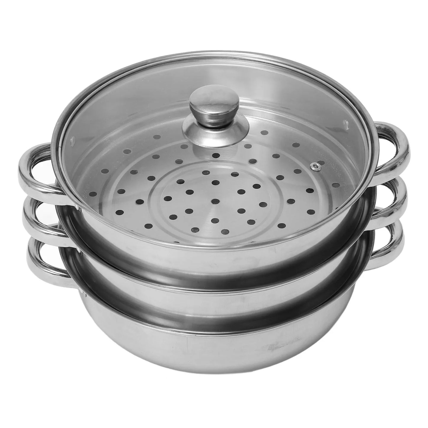 Soup Steam Pot Thickened Stainless Steel Multifunctional Large Capacity Double Ear Stock Steam Pot for Home Use