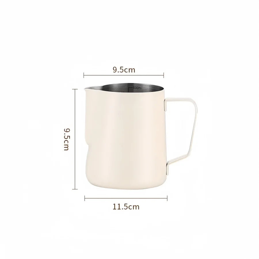 350/600ML Coffee Milk Frothing Pitcher Jug 304 Stainless Steel Precise Scale High Quality Latte