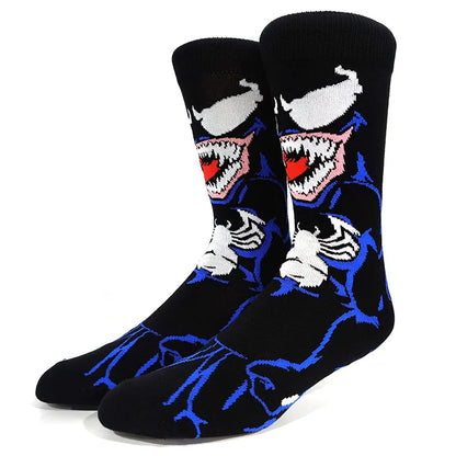 Simpsons Cartoon Anime Funny Socks Men Hip Hop Print Novelty Crazy Sokken Hip Hop Unisex Comfortable Skateboard Happy Meias
