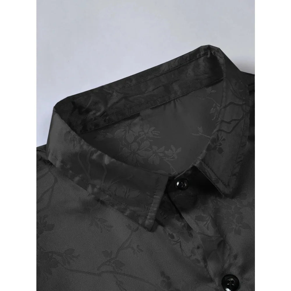 Men's Embroidered Short-sleeved Shirts for Men's Hawaiian Shirts