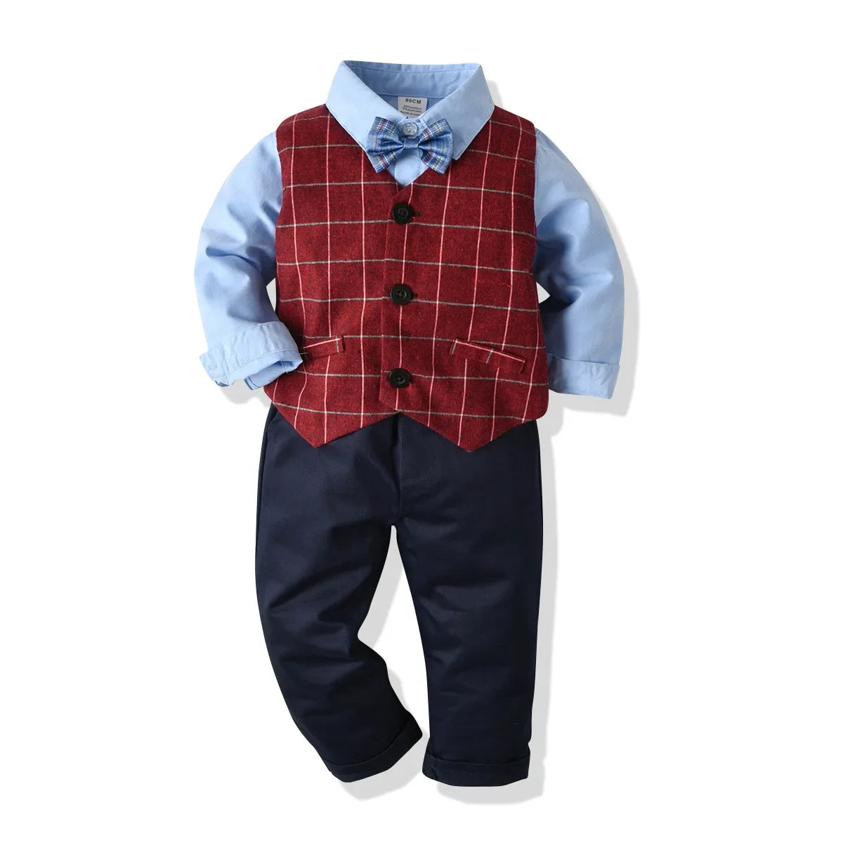 Boys Suits Clothes For Wedding Formal Party clothes Striped Baby Vest Shirt Pants Kids Boy Outerwear
