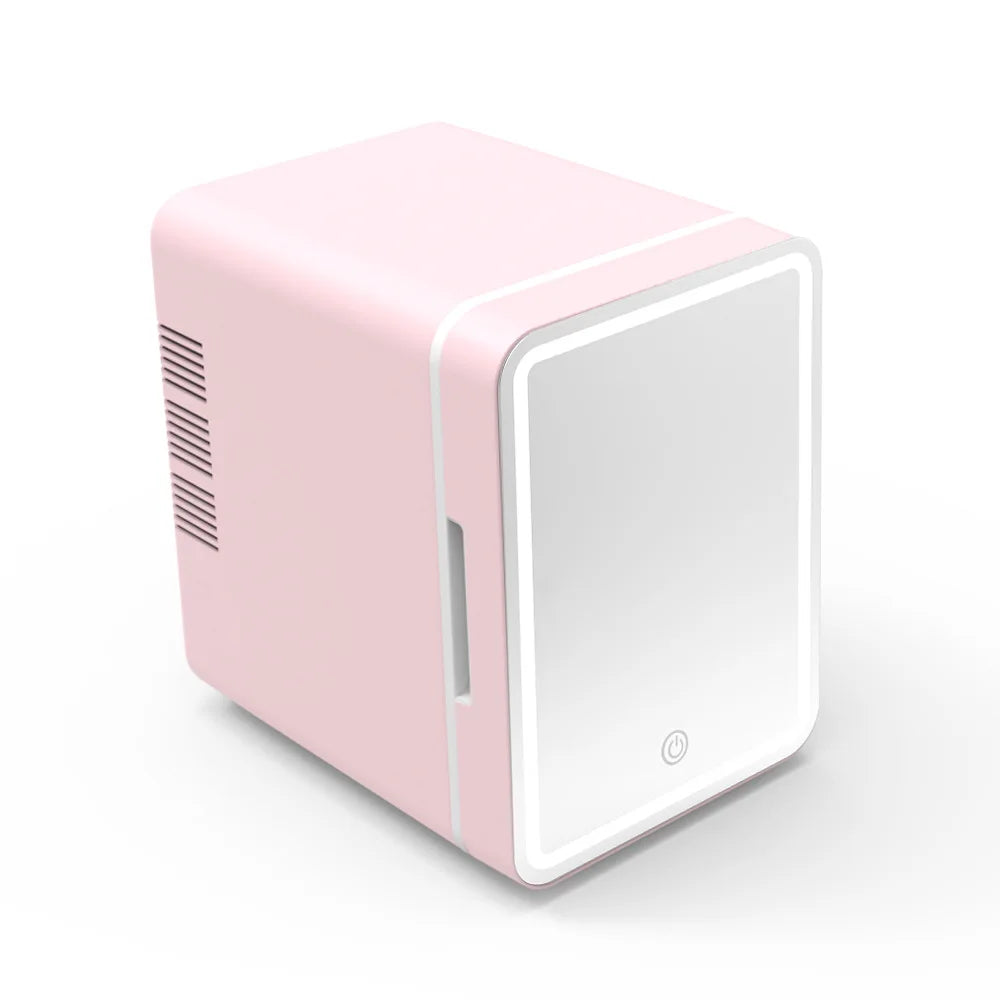 4L Makeup Mini Fridge for Bedroom Car Office & Dorm Cooler & Warmer Portable Small Refrigerator for Cosmetics, Skin Care