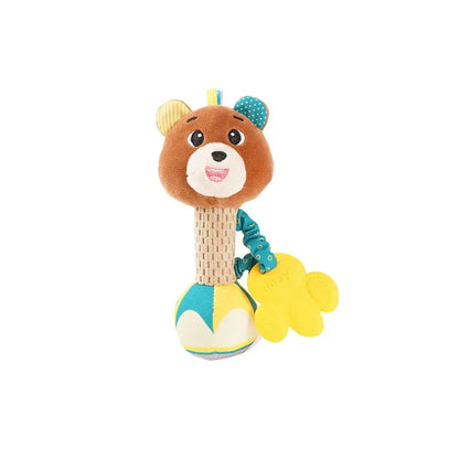 Baby Rattles Soft Stuffed Animal Rattle Hand Grip Baby Toys Shaker Crinkle Squeaky Sensory Soothing Toys Toddler Gifts