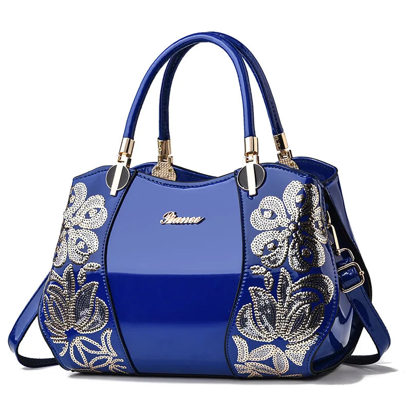 New Patent Leather Shiny Women Bag Fashion Luxury Design Atmospheric Handbag