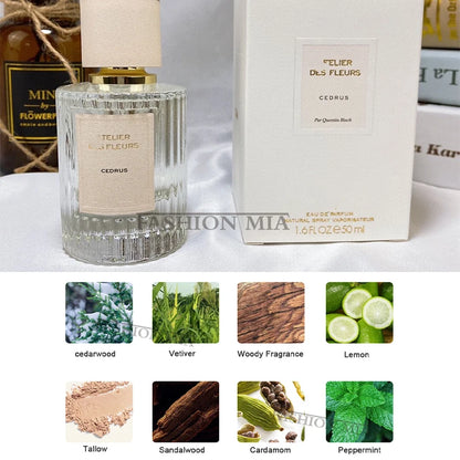 50ml Brand  Eau de Parfum Spray Perume For Women Men's Long Lasting Atomizer Sexy Lady Woody Flower Fragrance Musk Perfume