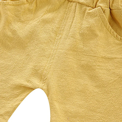 Summer Children Set for Boy 1-3Y Cartoon Print Shirt+Solid Short Baby Toddler Casual Cotton Soft 2-Piece Outfit Suit Kid Clothes