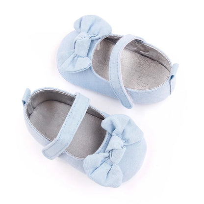 Baby Girl Princess Shoes Soft PU Classical Bowknot Beautiful