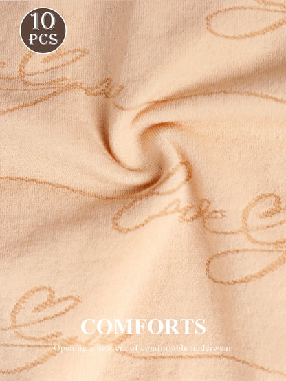 10pcs Ladies Panties Butterfly Shape Comfortable Soft Triangle Panties Hip Lifting Breathable Comfortable Fit