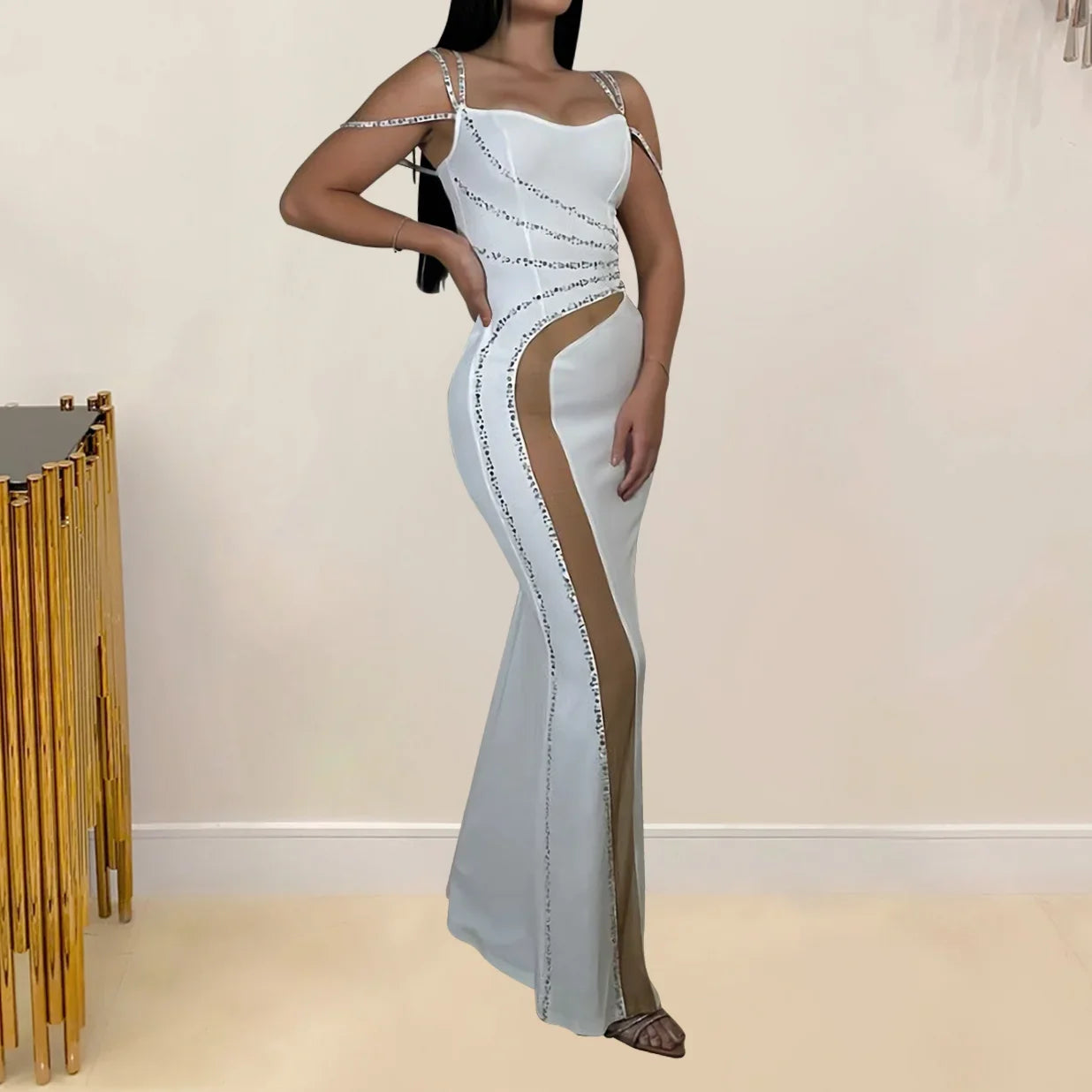 Long elegant party cocktail dresses