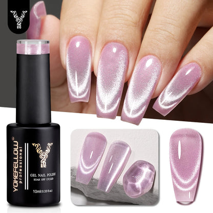 YOKEFELLOW 2025 New Dreamland Cat Eye Gel Nail Polish 10ml Dual Gloss Dreamland Color Soak Off Cat Magnetic UV Gel Varnish DIY