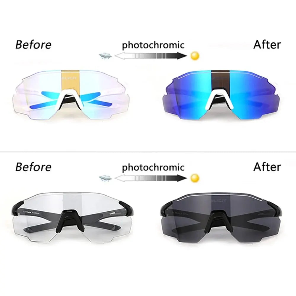 New Photochromic Polarized Cycling Glasses Men & Women Bike Glasses