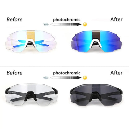 New Photochromic Polarized Cycling Glasses Men & Women Bike Glasses