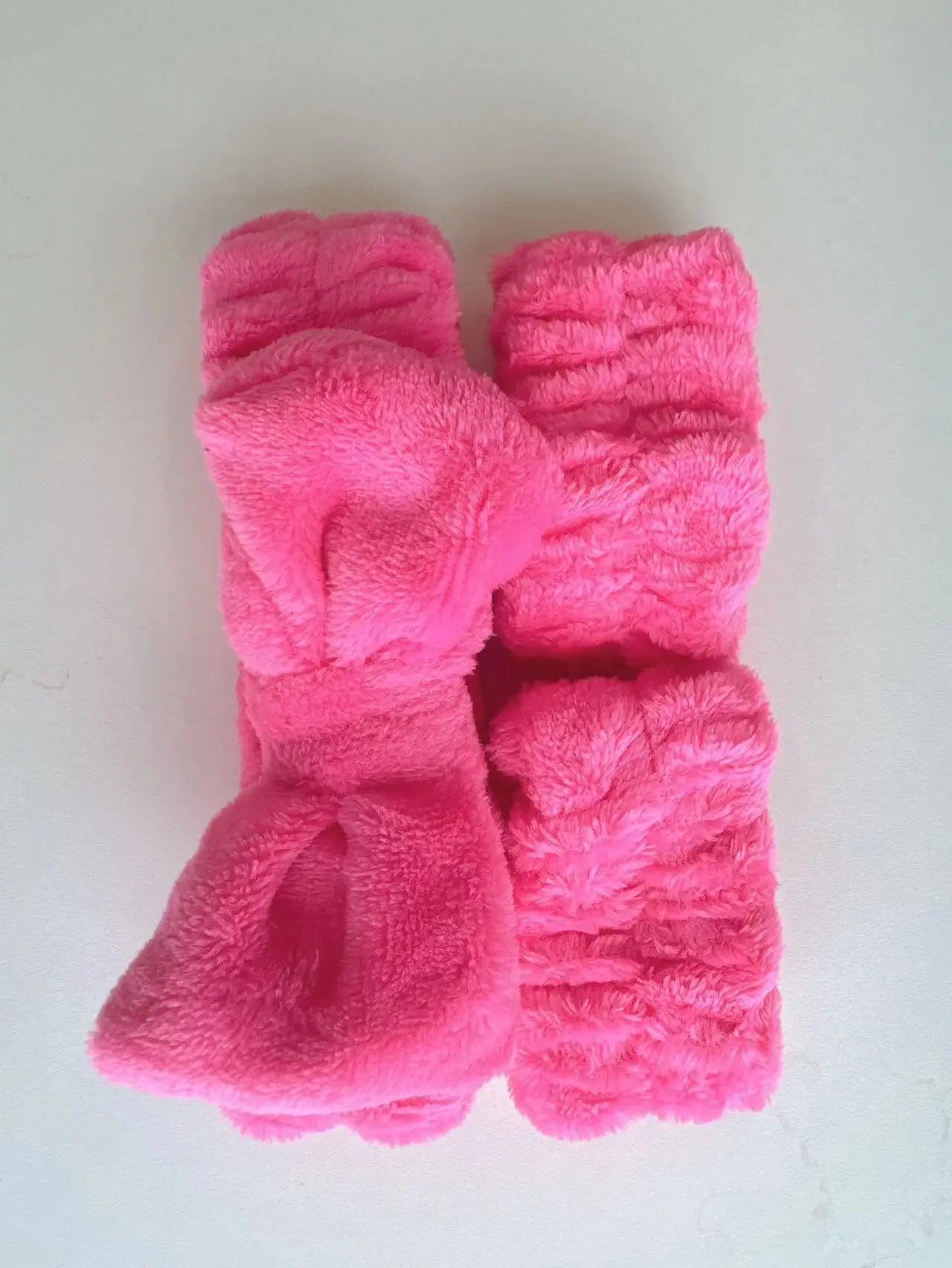 Spa Headband with Wrist Towels for Face Washing Set Elastic Bow Headbands with Highly Absorbent Wristbands for Shower Skincare