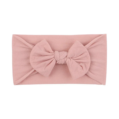 1Pc Simple Solid Color Broadside Bowknot Headband for Baby Girl Elastic Hair Band Basic Turban Headwear Infant Hair Accessories