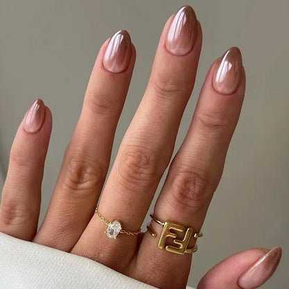 24Pcs Short Square Nude Fake Nails Art White Edge Glossy Artificial French False Nails Removable Full Cover Press on Nail Tips