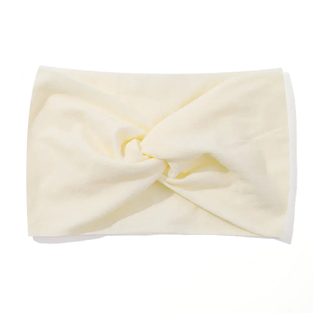 1Pc Soft Nylon Headscarf Astique Suitable for Newborn Baby Girl Flower Headband Elastic Hairband Turban Toddler Hair Accessories