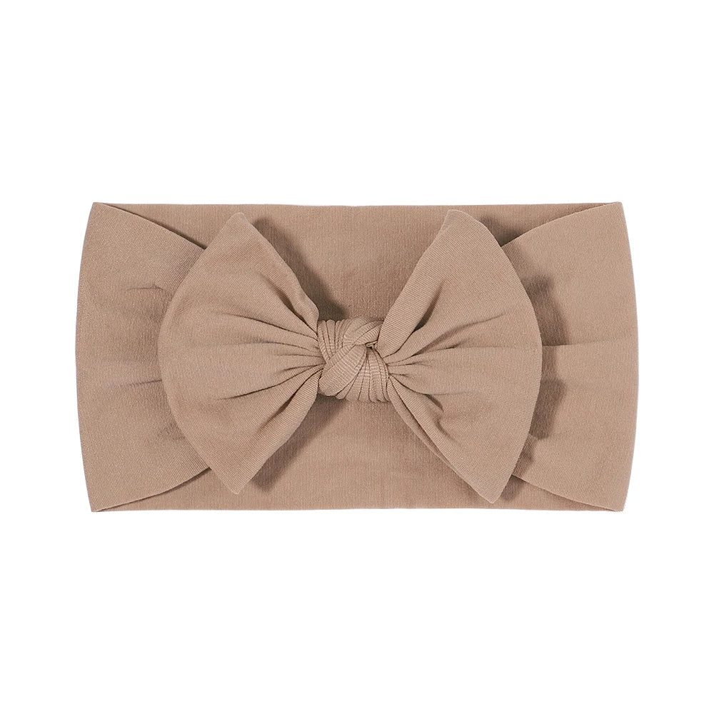 48 colors Baby Bowknot Hairband Broadside Headband Kids Girls Boutique Elastic Protect Turban Headwear Baby Hair Accessories