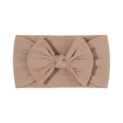 48 colors Baby Bowknot Hairband Broadside Headband Kids Girls Boutique Elastic Protect Turban Headwear Baby Hair Accessories