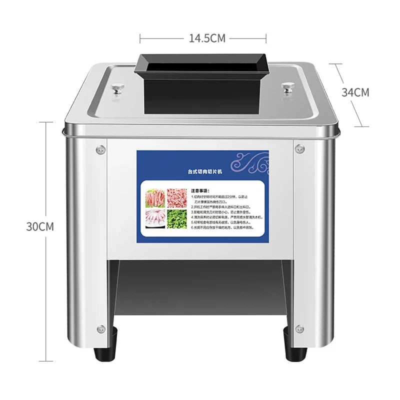 2.5/3.5/5/7/10/15/21MM Electric Meat Slicer Commercial Household Grinder Automatic Fish Cutter Fillet Shredded 150KG/H  850W