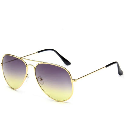 LeonLion Double Colors Gradient Sunglasses Women Alloy Mirror Glasses Lady Retro Metal Glasses Lunette De Soleil Femme