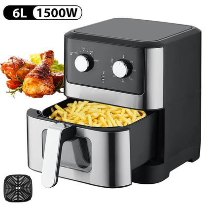 4/5/6/7/10/12L Electric Air Fryers Oil-free Automatic Household Kitchen 360°Baking Convection Oven Deep Fryer without Oil
