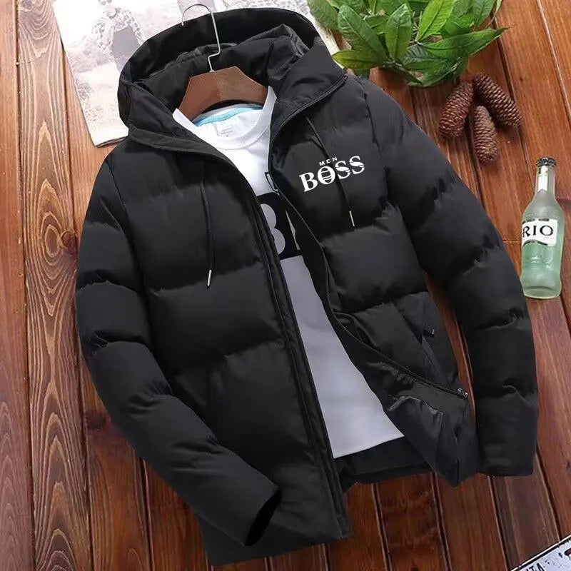 2024 New Versatile Men's Winter Coat Cotton Parker Windproof Thick Insulation Down jacket