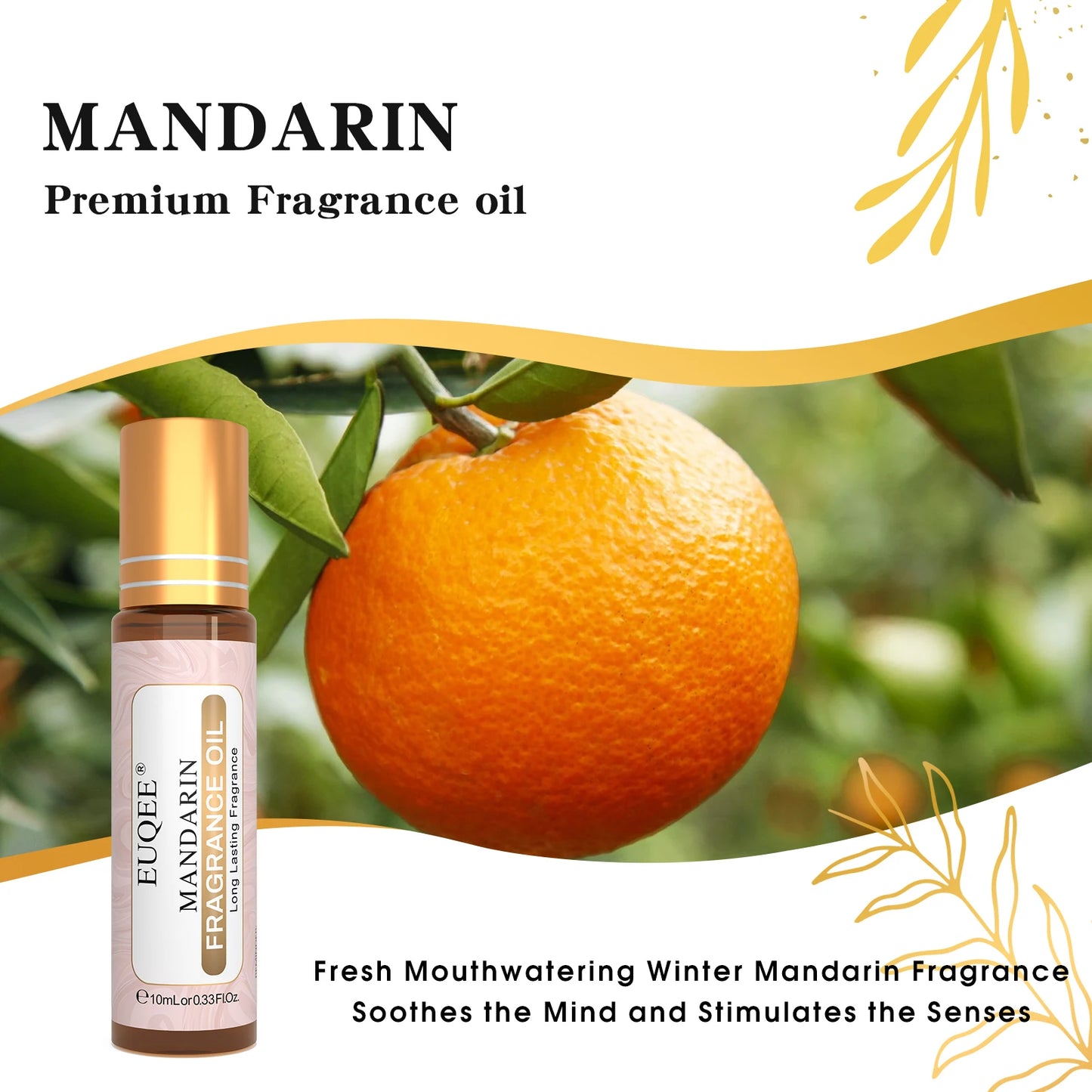 EUQEE 10ml 1pcs Strawberry Cherry Watermelon Peach Fragrance Oils For Aromatherapy Diffuser Candle Making Premium Perfume Oil