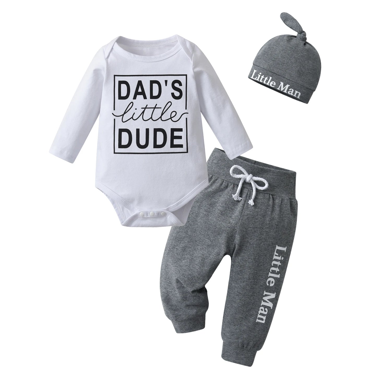 3Pcs Newborn infant Baby Boys Summer Clothes Set New Printed Short Sleeve Romper Top + Pants + Cap Toddler Outfit for Boys