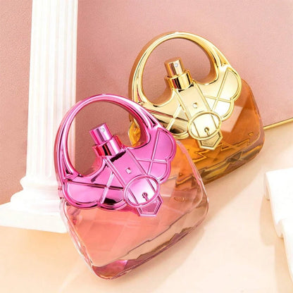 Handbag Appearance 100ml Women's Perfume Long-lasting Natural Flowers Light Fragrance Pink Purse Creative Arabian Body Perfume