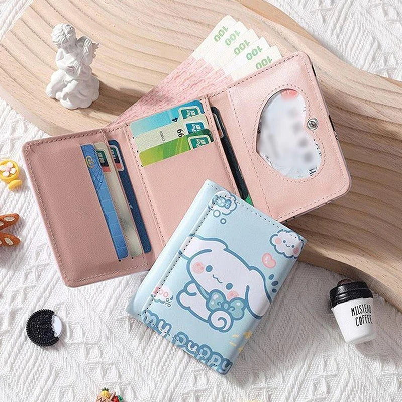 Cartoon Sanrio Kuromi Pochacco Cinnamoroll Multi-slot Wallet Pu Coin Purse With Card Slot Credit ID Card Storager For Women Gift
