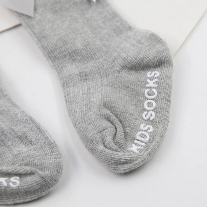 3Pcs/Set Baby Cotton Knee Socks Silk Stain Hair Bow Headbands Non-slip 0-12M Long Leggings Stockings Nylon Hairbands Infant Sock